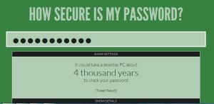 How secure is my password.